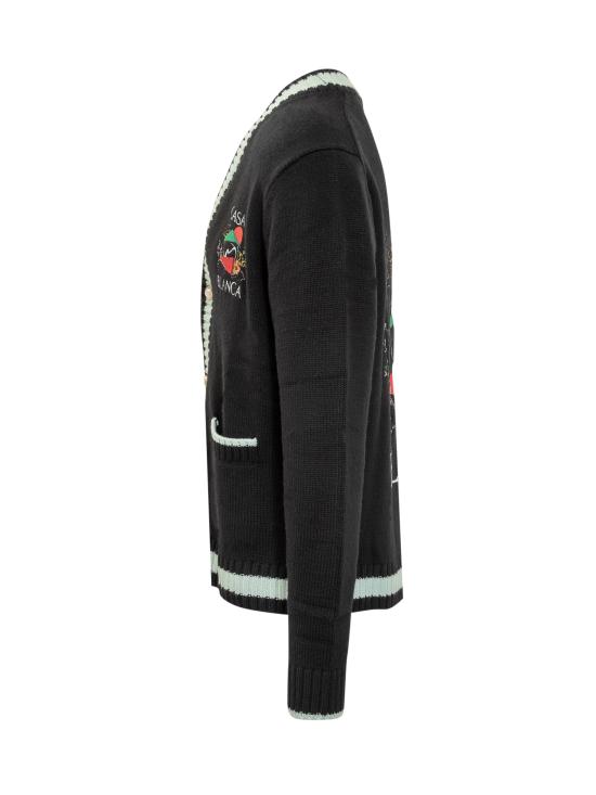 25FW 카사블랑카 가디건 MPF25KW1001 01 STACKED CASA MOUNTAIN TEMPLE - CASABLANCA