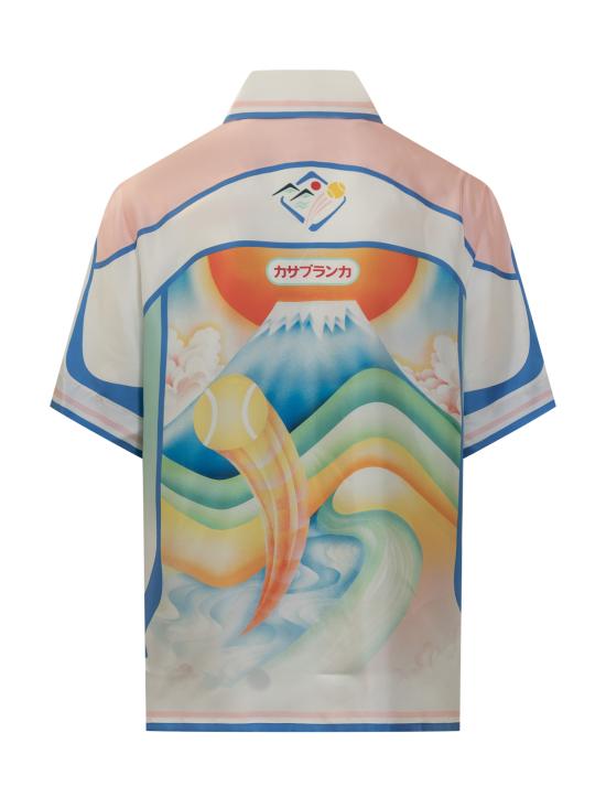 25FW 카사블랑카 반팔 셔츠 MPF25SH003 03 SILK TWILL FUJI DREAM - CASABLANCA