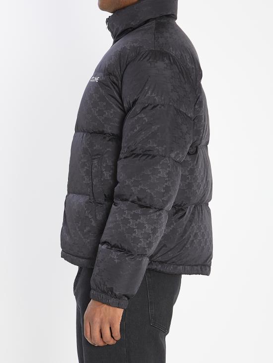 25FW 셀린느 트리옹프 나일론 자카드 다운자켓  2W31A795W BLACK - CELINE