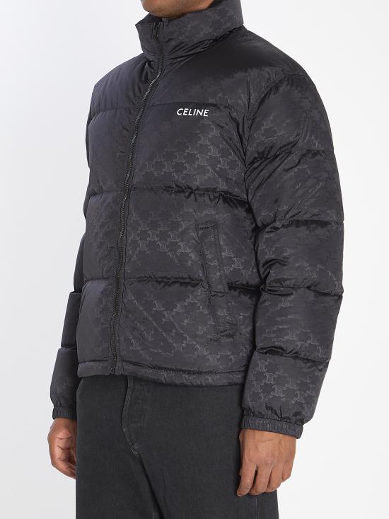 25FW 셀린느 트리옹프 나일론 자카드 다운자켓  2W31A795W BLACK - CELINE