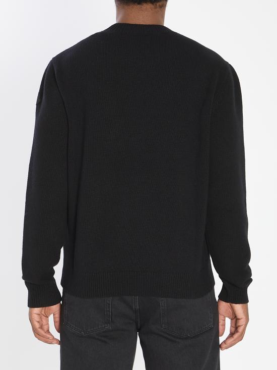 25FW 몽클레어 자수 로고 울 스웨터 K20919C0004 BLACK - MONCLER