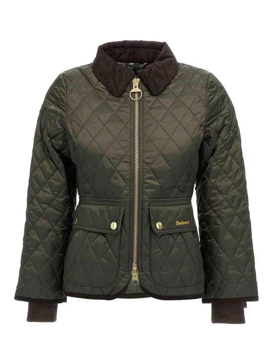 26FW 바버 비드넬 피티드 퀼티드 재킷 LQU1765SG71 GREEN
