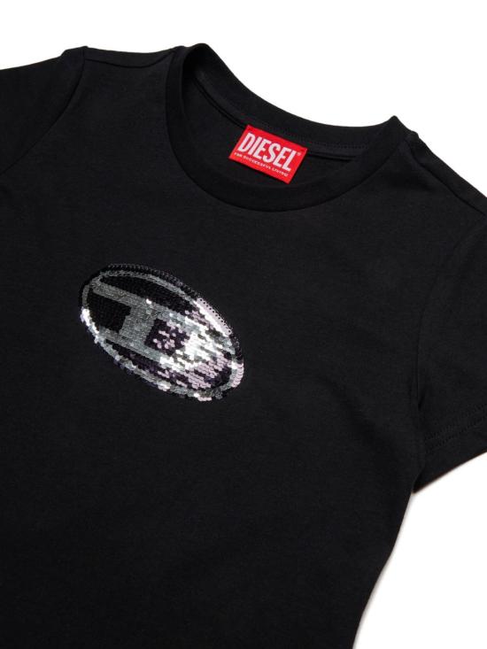 25FW [키즈] 디젤 티셔츠 J02371 KYAUNK900 Black - DIESEL