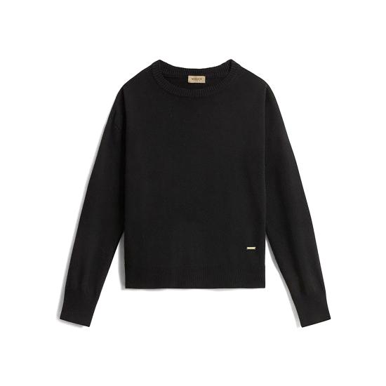 25FW 울리치 긴팔 티셔츠 CFWWKN2025FRUF5067 100 BLACK