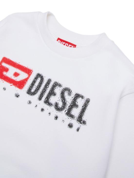 25FW [키즈] 디젤 니트/스웻셔츠 J02483 KYAZ3K100 White - DIESEL