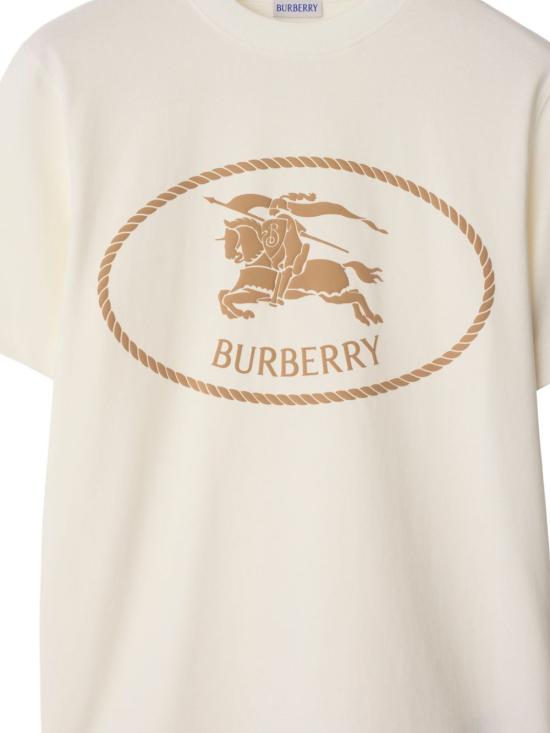 25FW 버버리 나이트 스탬프 코튼 티셔츠 8110112 B7078 White - BURBERRY