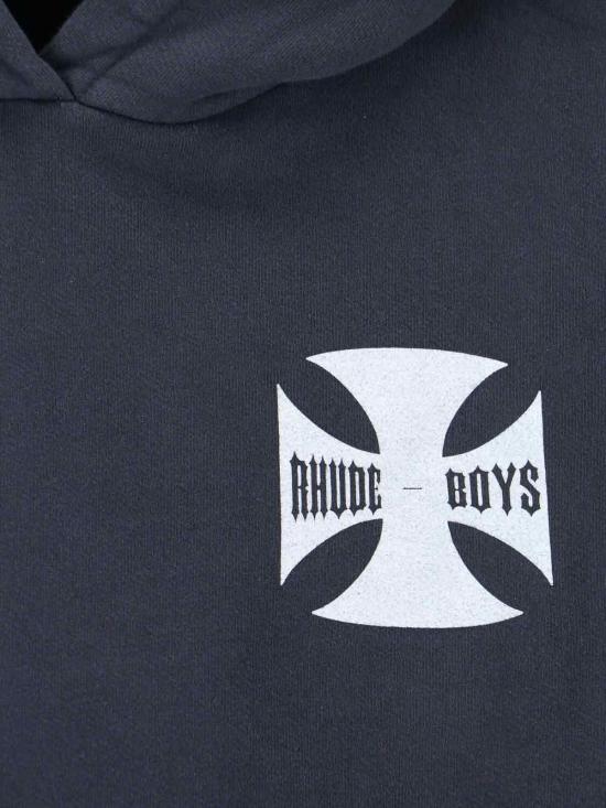 25FW 루드 긴팔 티셔츠 RHPF25HO06012 0027 Black - RHUDE