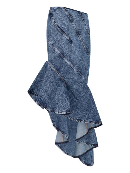 25SS 알라이아 미디 스커트 AA9J2283T535A 524 Blue - ALAIA