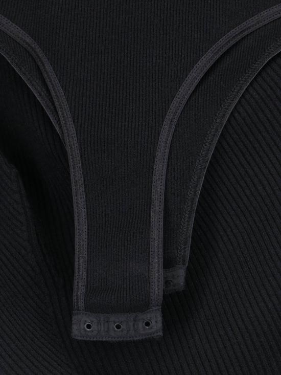 25SS 알라이아 바디수트 티셔츠 AA9B0330K017A 995 Black - ALAIA