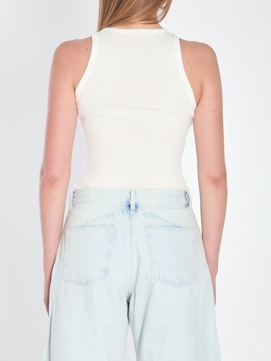 25FW 알라이아 민소매 티셔츠 9282078 AA9B0382J085B 020 WHITE - ALAIA