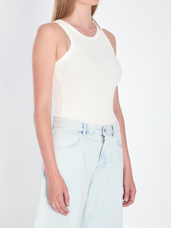 25FW 알라이아 민소매 티셔츠 9282078 AA9B0382J085B 020 WHITE - ALAIA