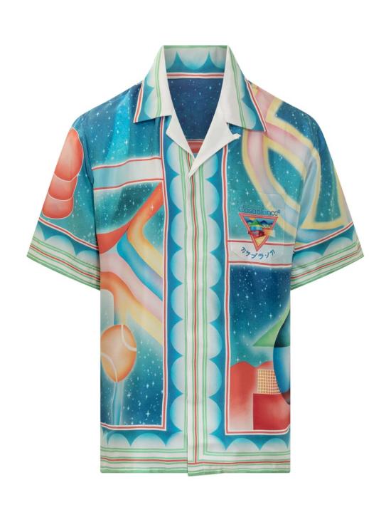 25FW 카사블랑카 반팔 셔츠 MPF25SH003 01 MULTICOLOR