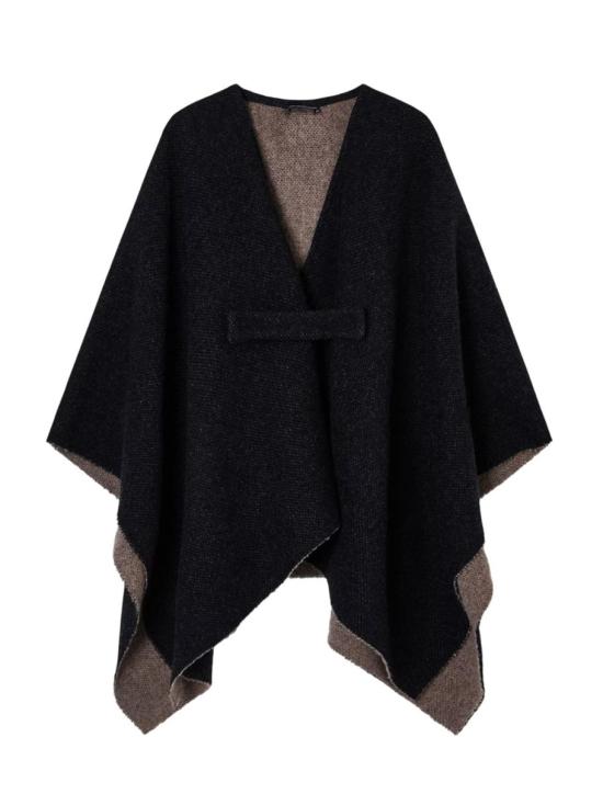 25FW 엠포리오 아르마니 케이프 EW003156AF20034MC098 Black