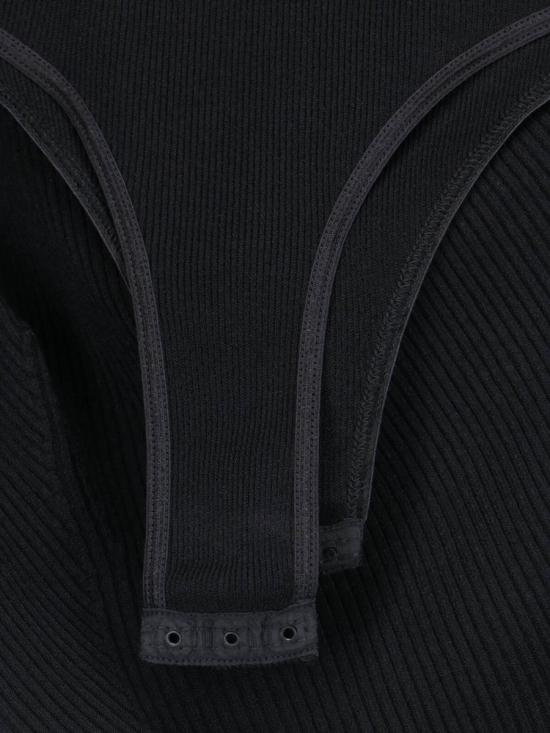 25SS 알라이아 바디수트 티셔츠 AA9B0330K017A995 Black - ALAIA