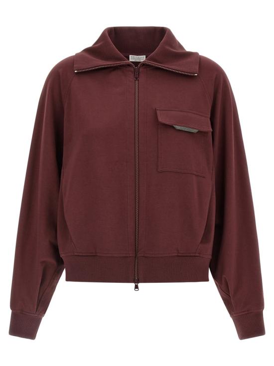 25FW 브루넬로 쿠치넬리 트레이닝 상의 MP827SN706C7235 Red