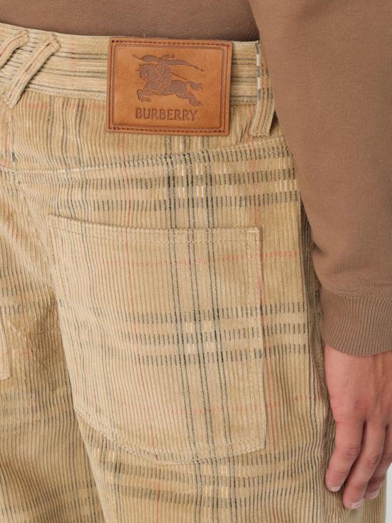 25FW 버버리 체크 코듀로이 팬츠  8113484 Sand - BURBERRY