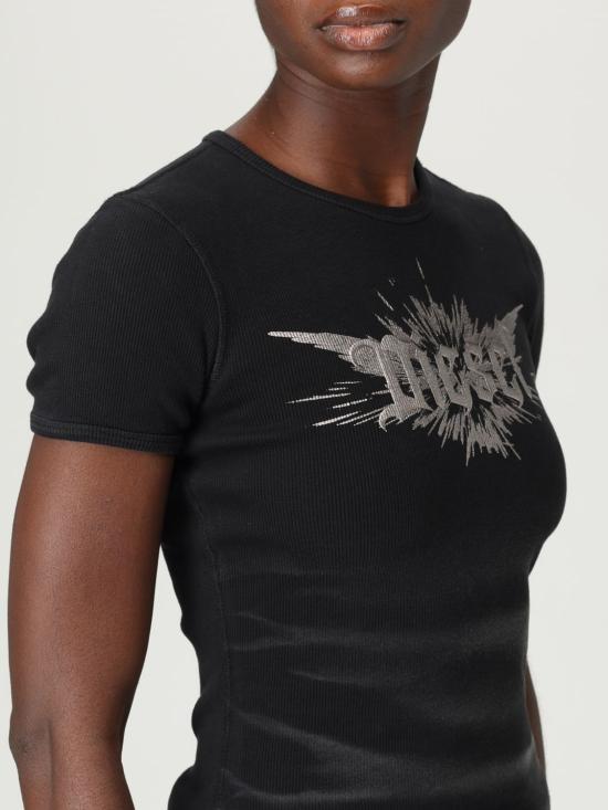 25FW 디젤 반팔 티셔츠 A142310WFBM 02 Black - DIESEL