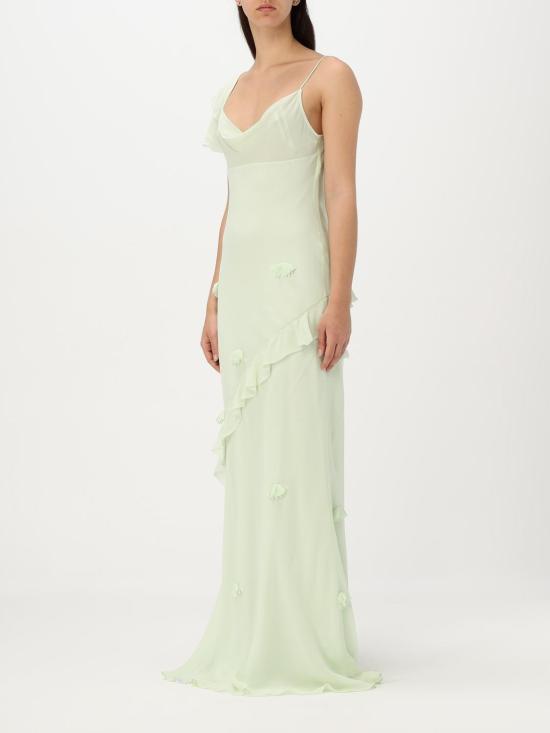 25SS 셀프 포트레이트 롱 원피스 SS25256XG Green - SELF PORTRAIT