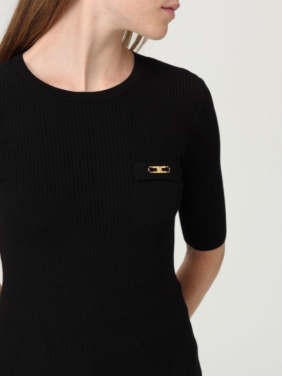 25FW 엘리자베타프랜치 반팔 티셔츠 MK10B 110 Black - ELISABETTA FRANCHI