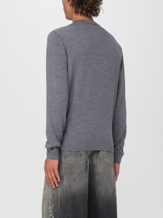 25FW 디젤 K 밸리엄 컷아웃 로고 울 점퍼 A174420DCCH 96K Grey - DIESEL