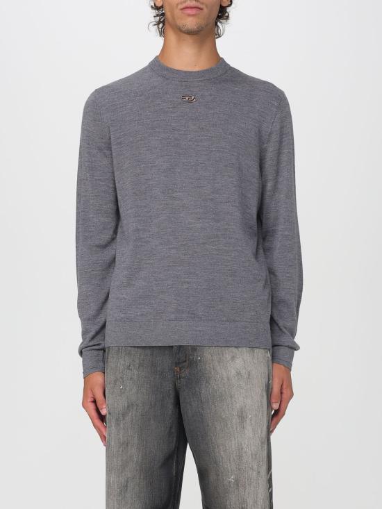 25FW 디젤 K 밸리엄 컷아웃 로고 울 점퍼 A174420DCCH 96K Grey