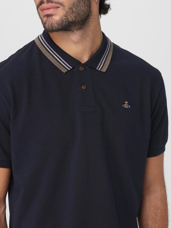 25FW 비비안웨스트우드 폴로 티셔츠 2H01000PJ0009 K410 Blue - VIVIENNE WESTWOOD