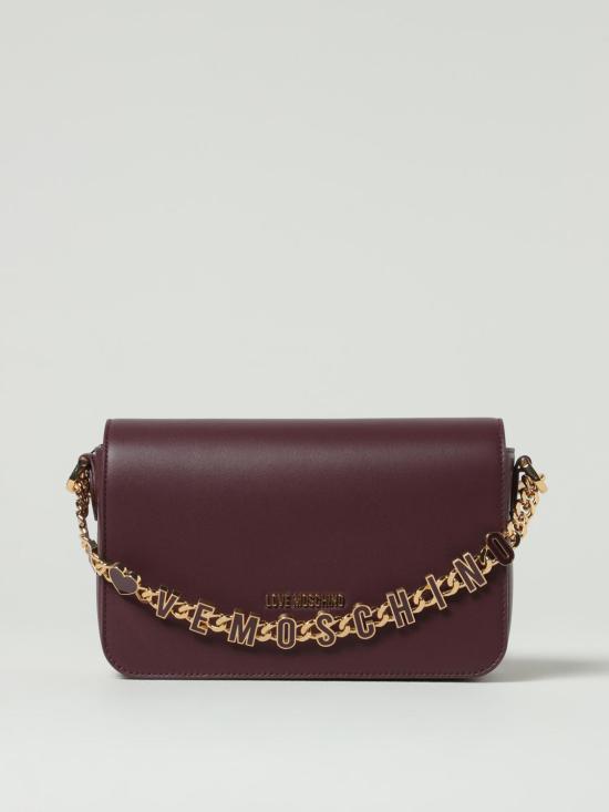 25FW 모스키노 레터링 체인참 크로스백 JC4071PP1NL13 55A Wine