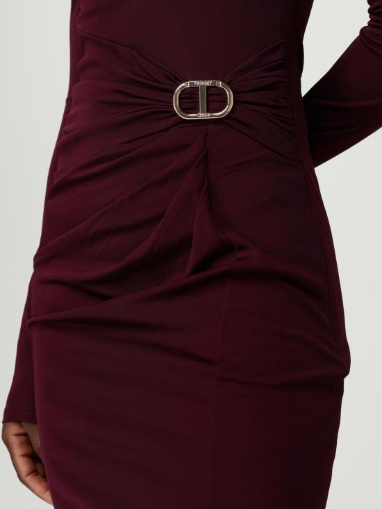 25FW 트윈셋 롱 원피스 252TP2023 05609 Burgundy - TWINSET