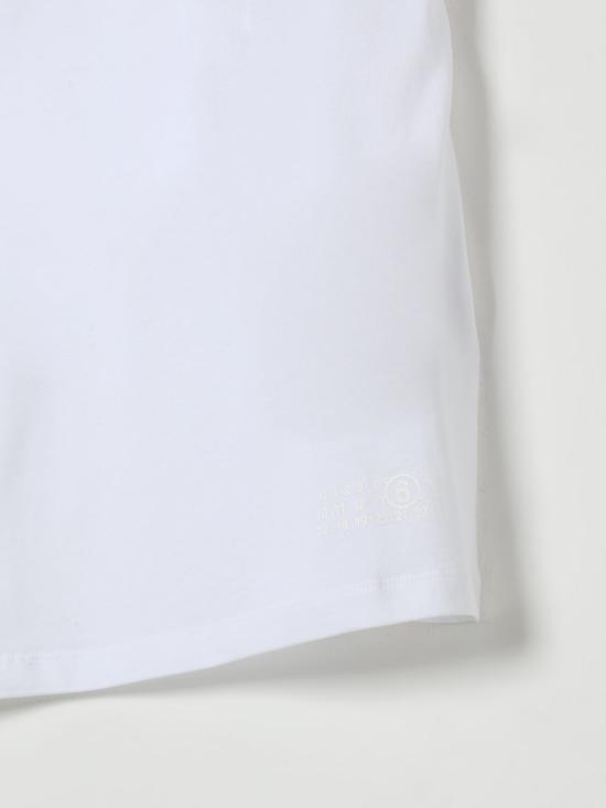 25FW [키즈] MM6 메종마르지엘라 티셔츠 M60899MM06H M6100 White - MM6 MAISON MARGIELA