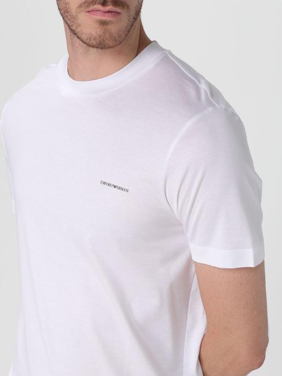 25FW 엠포리오 아르마니 반팔 티셔츠 8N1TD81JUVZ 0100 White - EMPORIO ARMANI