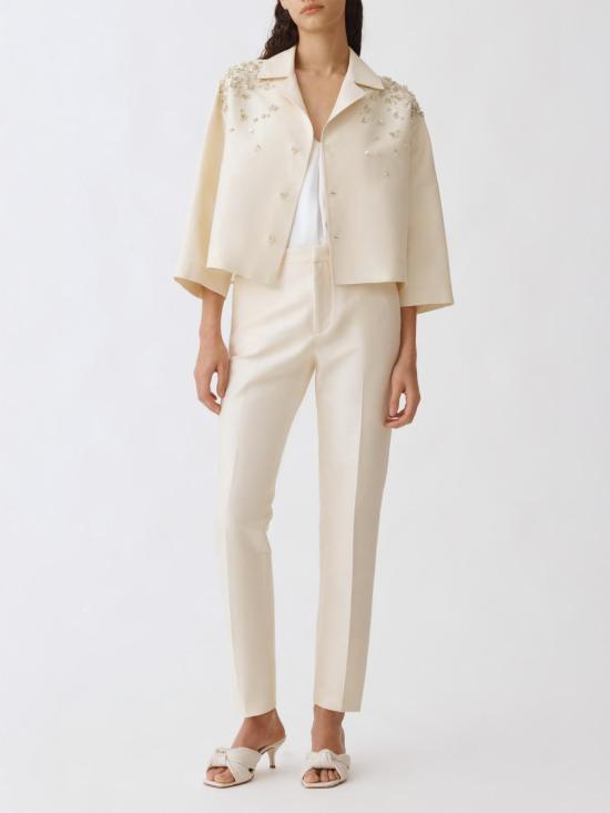 25FW 파비아나 필리피 스트레이트 팬츠 PAD265F326D787 0149 White - FABIANA FILIPPI