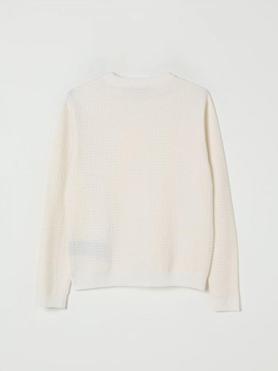 25FW [키즈] 발망 풀오버 BX9P30W0012 100 White - BALMAIN