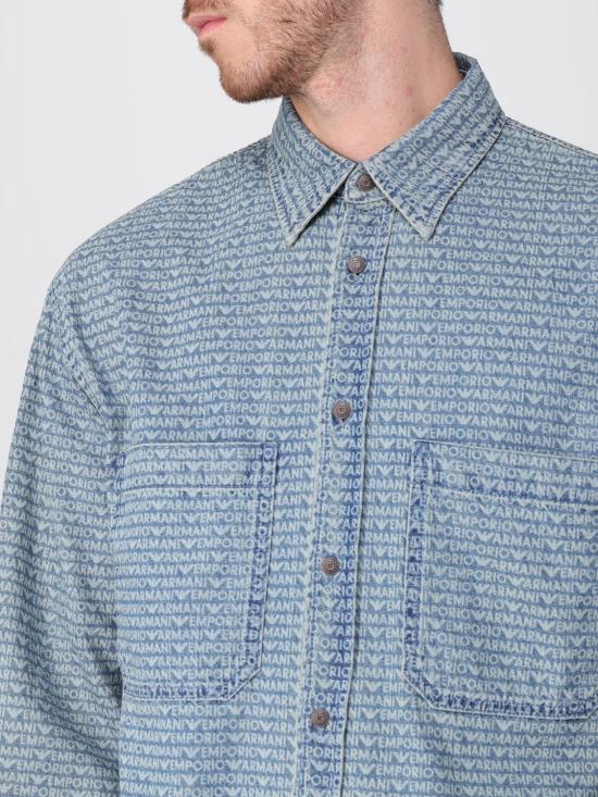 25FW 엠포리오 아르마니 긴팔 셔츠 EM003694AF19756 MB001 Denim - EMPORIO ARMANI