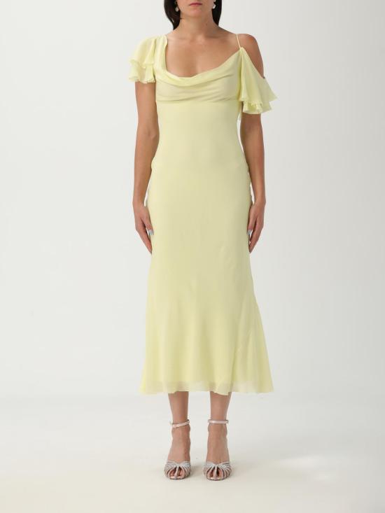 25FW 셀프 포트레이트 롱 원피스 PF25070MY Yellow