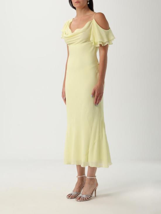 25FW 셀프 포트레이트 롱 원피스 PF25070MY Yellow - SELF PORTRAIT