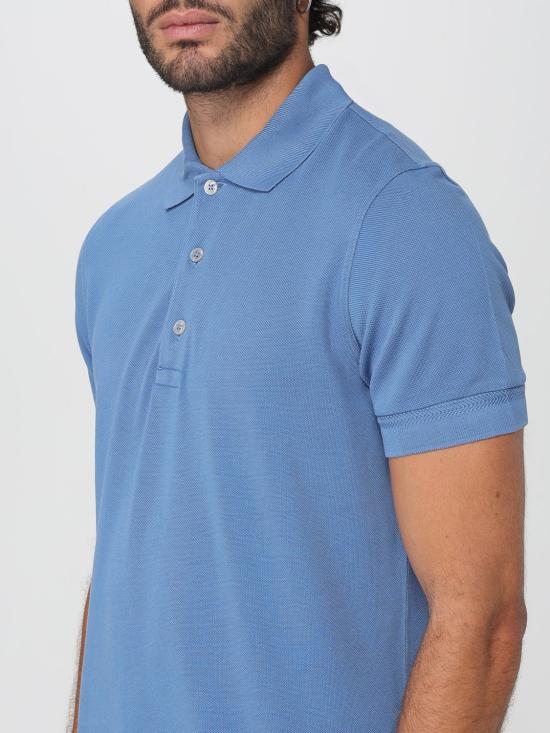 25FW 톰포드 폴로 티셔츠 JPS011JMT013 HB284 Gnawed Blue - TOMFORD