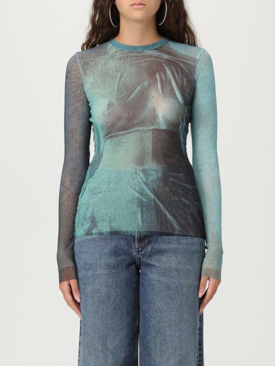 25FW 장 폴 고티에 긴팔 티셔츠 2503WTO310M004P 5557 Blue