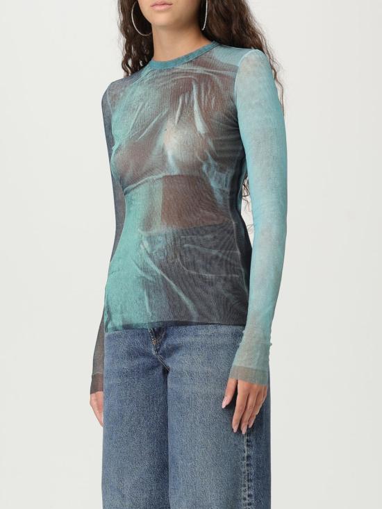 25FW 장 폴 고티에 긴팔 티셔츠 2503WTO310M004P 5557 Blue - JEAN PAUL GAULTIER