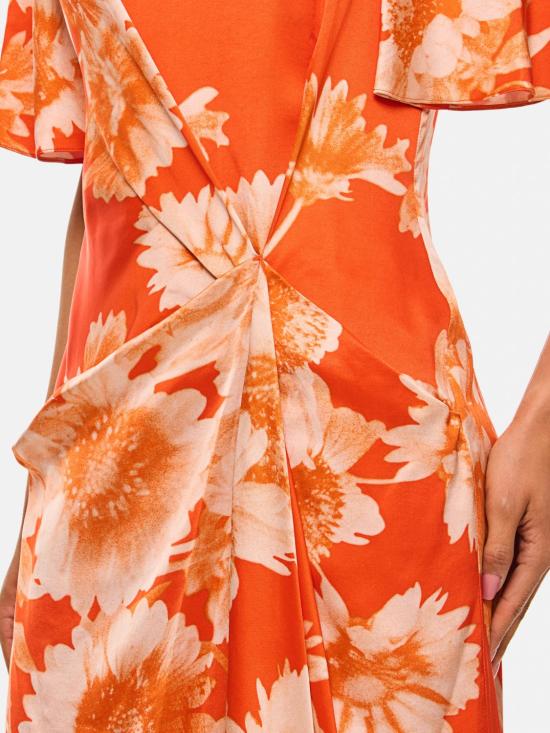25SS 에르뎀 롱 원피스 PS25D2RTVS TROUBRIDGEFLORALVERMILLION Orange - ERDEM