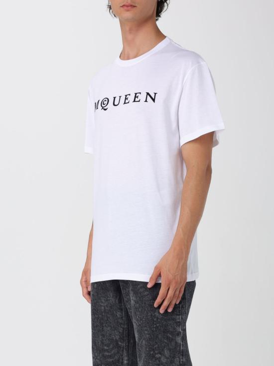 25FW 알렉산더 맥퀸 반팔 티셔츠 828420QTADD 0909 White - ALEXANDER MCQUEEN