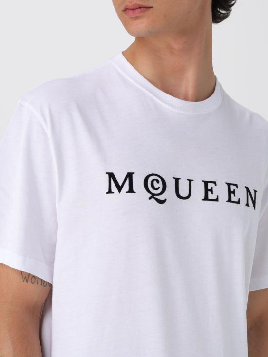 25FW 알렉산더 맥퀸 반팔 티셔츠 828420QTADD 0909 White - ALEXANDER MCQUEEN