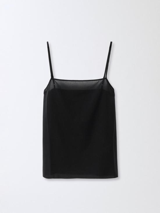 25SS 파비아나 필리피 민소매 티셔츠 TPD265F630L221 825 Black - FABIANA FILIPPI