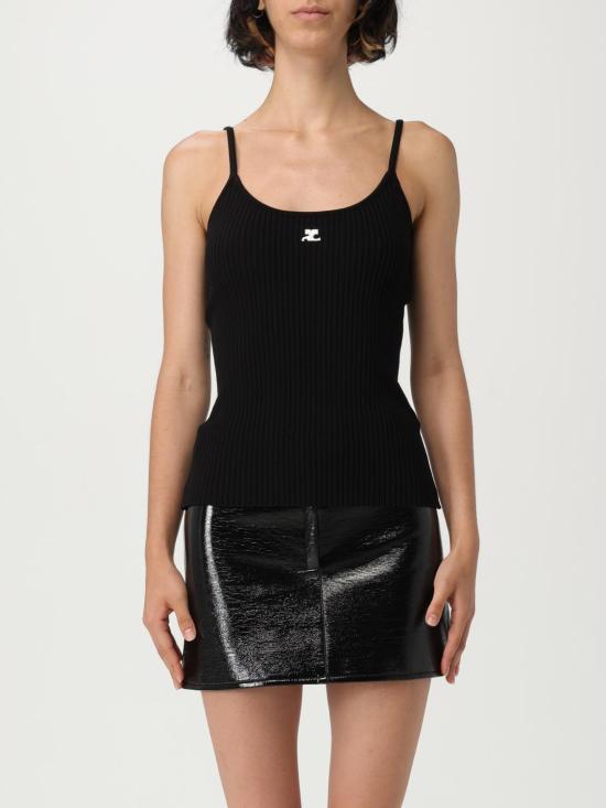 25FW 쿠레쥬 민소매 티셔츠 PERMPU022FI0001 9999 Black