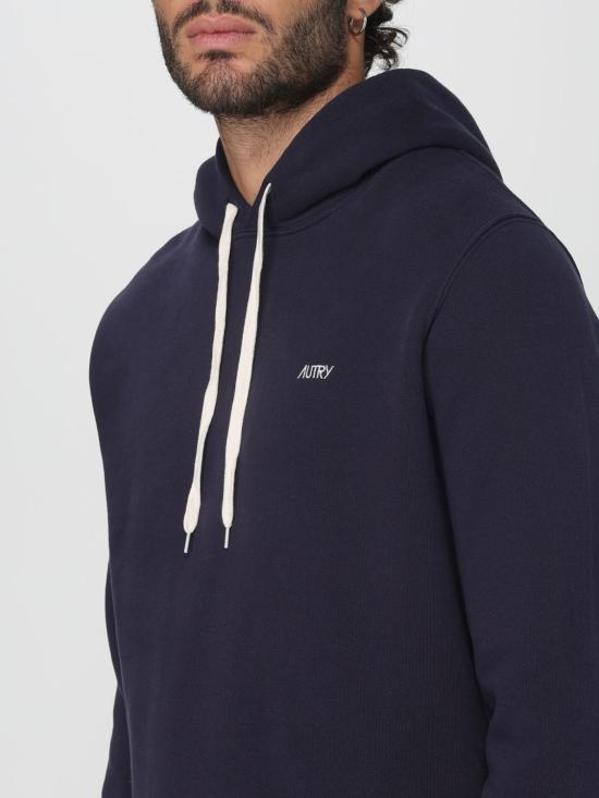 25FW 오트리 로고 후드 티셔츠  HOPM A2JB Blue - AUTRY