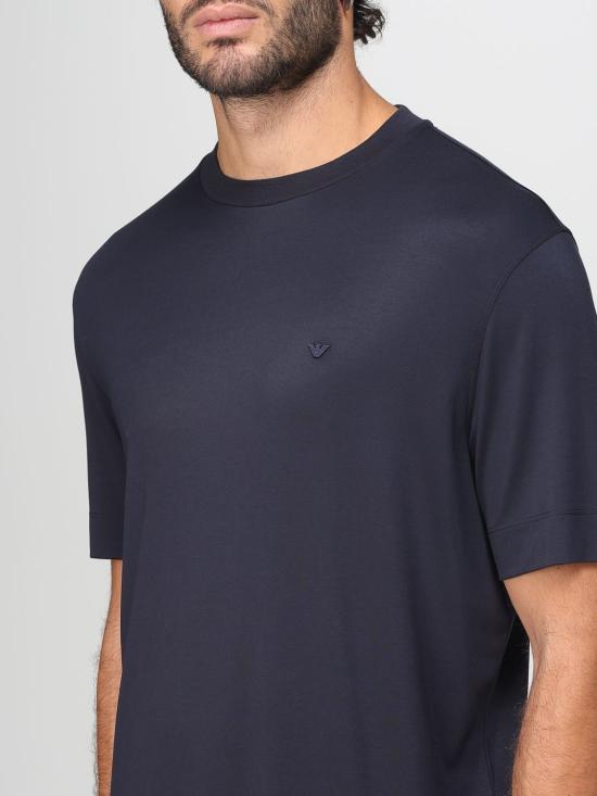 25FW 엠포리오 아르마니 반팔 티셔츠 EM002996AF13721 UB118 Blue - EMPORIO ARMANI