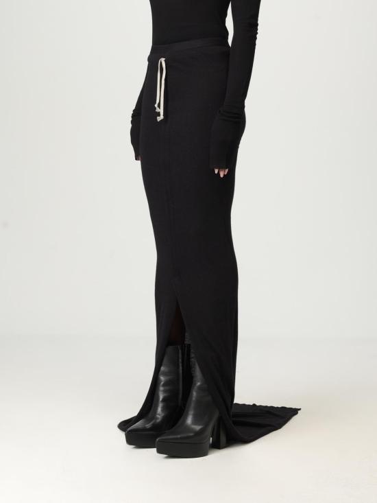 25FW 릭 오웬스 롱 스커트 RP02E4359JR 09 Black - RICK OWENS