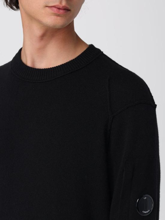 25FW 씨피 컴퍼니 램스울 GRS 크루넥 렌즈 스웨터 RFCMKN707A110149A 999 Black - C.P. COMPANY