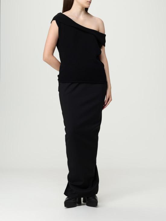 25FW 릭 오웬스 롱 스커트 RP02E4331WST 09 Black - RICK OWENS