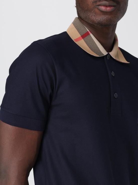 25FW 버버리 코튼 폴로 셔츠 8072661 Blue - BURBERRY