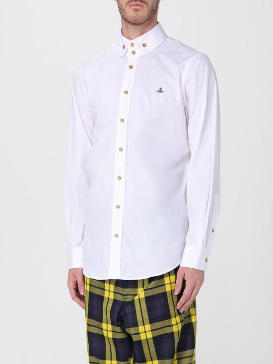 25FW 비비안웨스트우드 긴팔 셔츠 24010005W009Q A401 White - VIVIENNE WESTWOOD